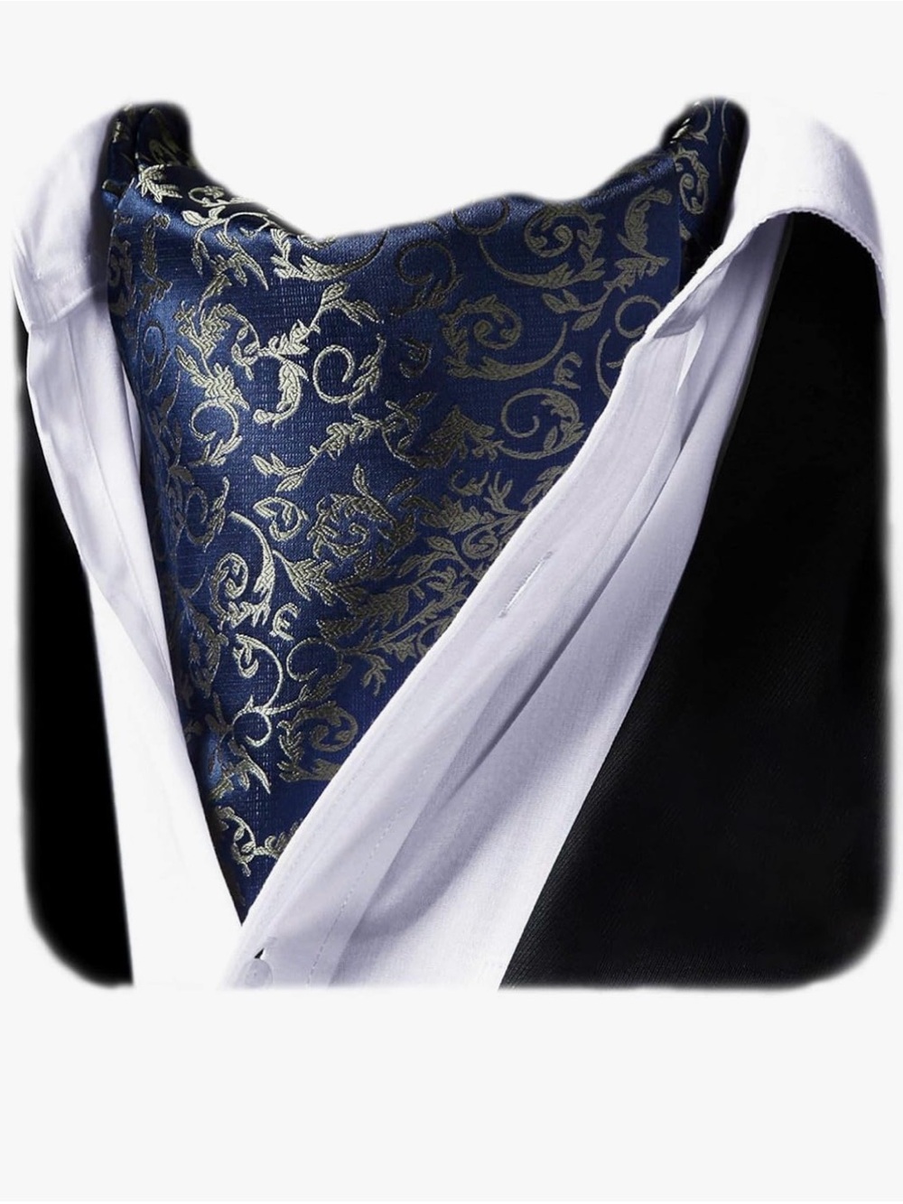 HISDERN Ascot Tie Mens Cravat Ties Floral Paisley Polka Dot Jacquard Set of 3